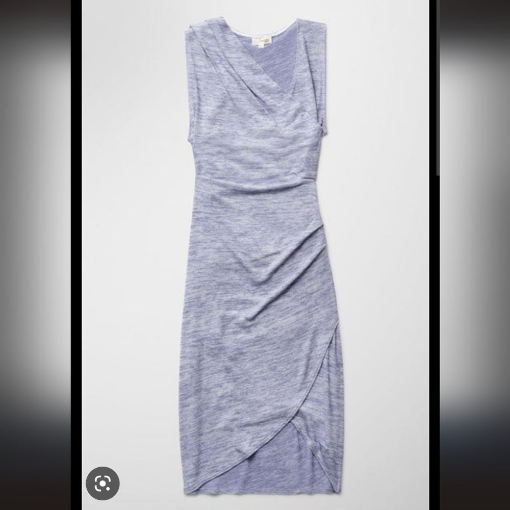 Wilfred Free Izadora Faux Wrap Dress, Light Grey, Medium